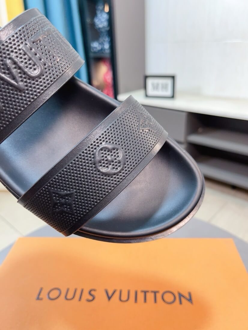 Black 3D Letters Slippers