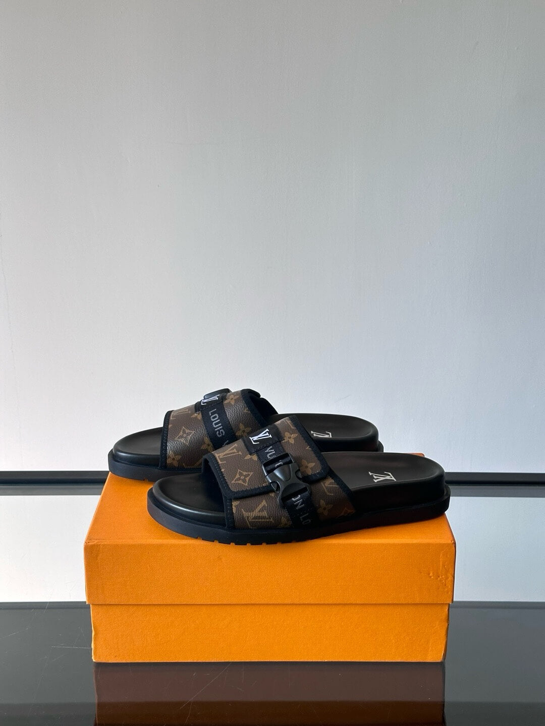 Button-Embellished Slippers