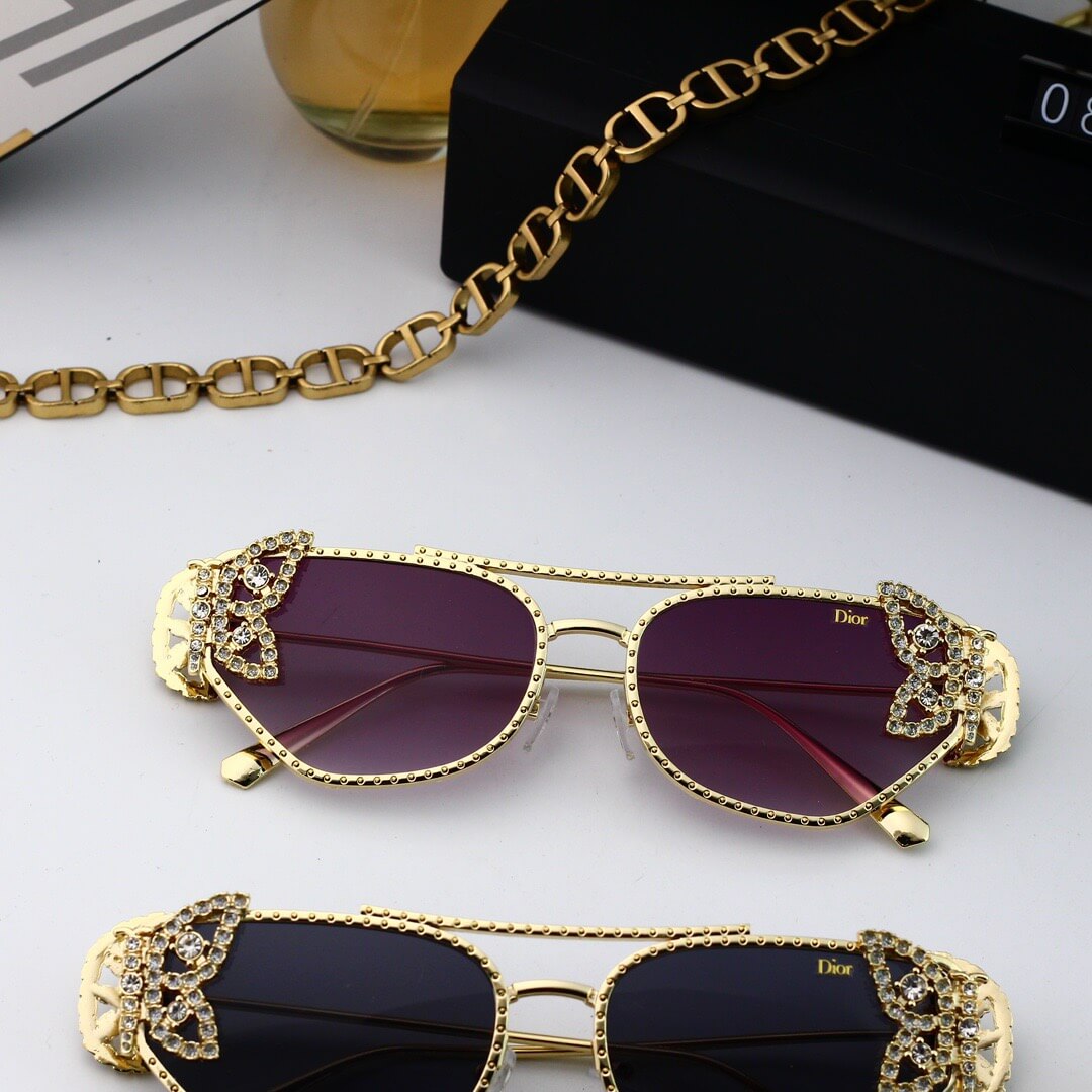 Catwalk Metal Butterfly Irregular Sunglasses