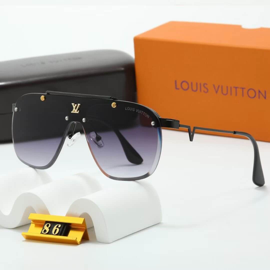 Frameless Metal Letter Sunglasses