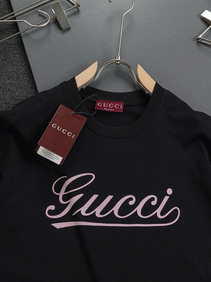 Pink Letters Print T Shirt