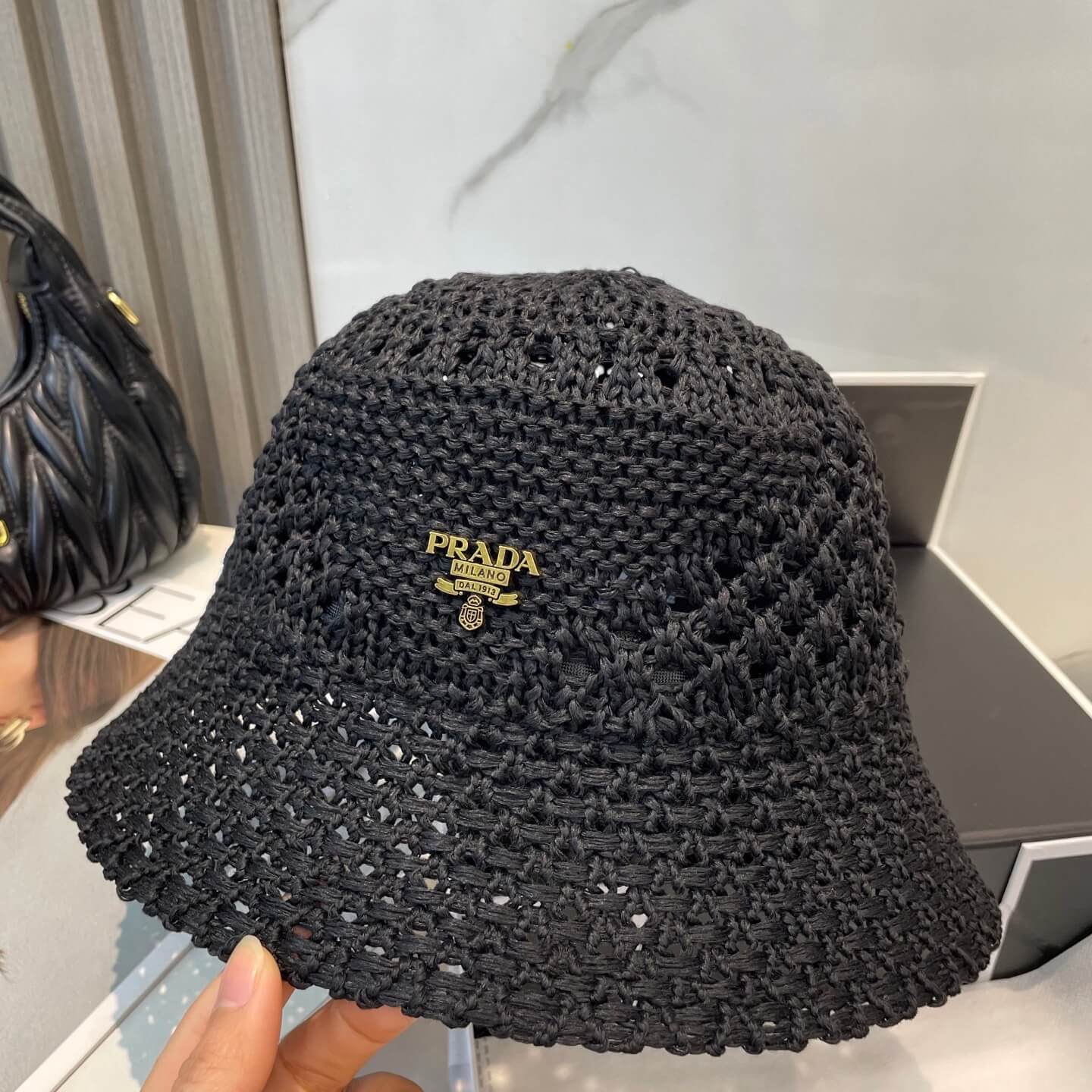 Elegant Holiday Style Thin Knitted Bucket Hat