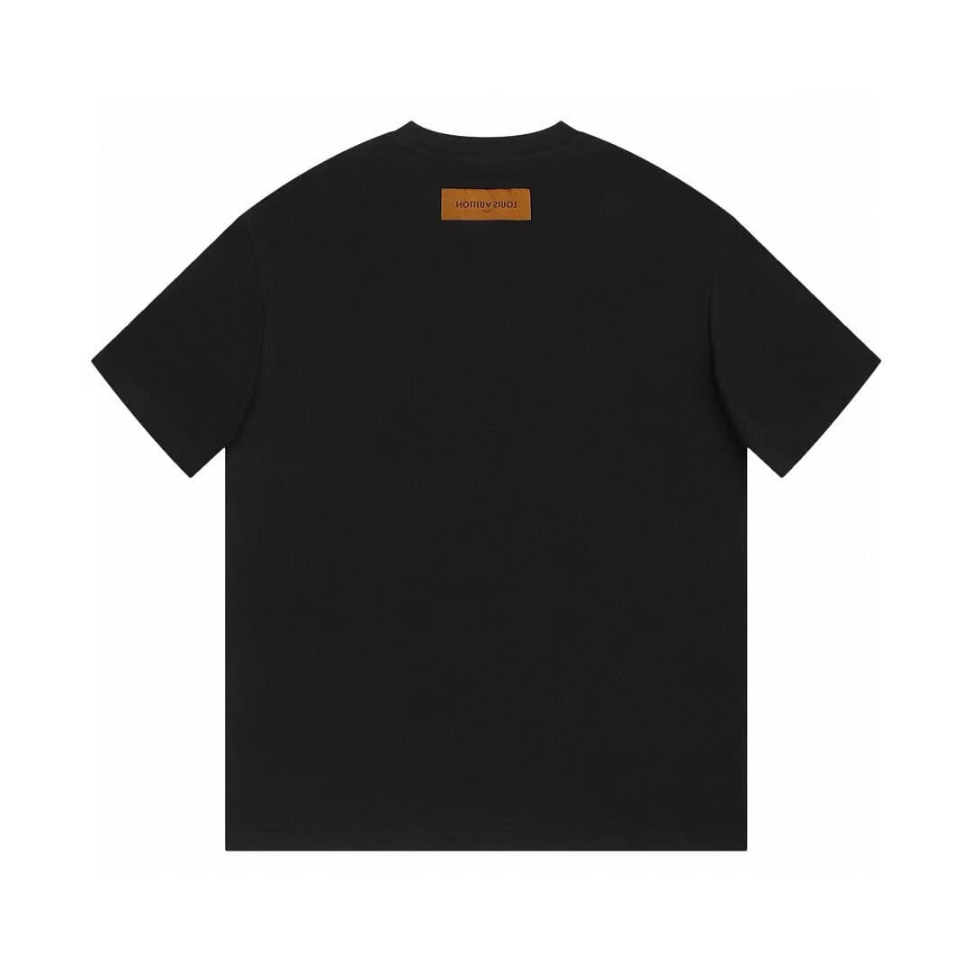 Silver Letter Print T Shirt