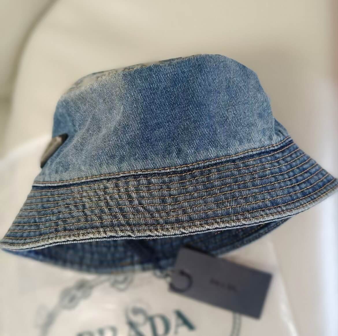 Classic Pattern Denim Bucket Hat