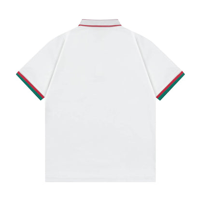Two-Tone Stripes Polo T Shirt