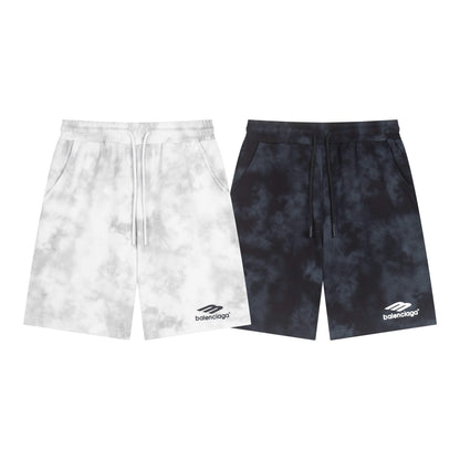 Rendered Embroidered Letter Shorts