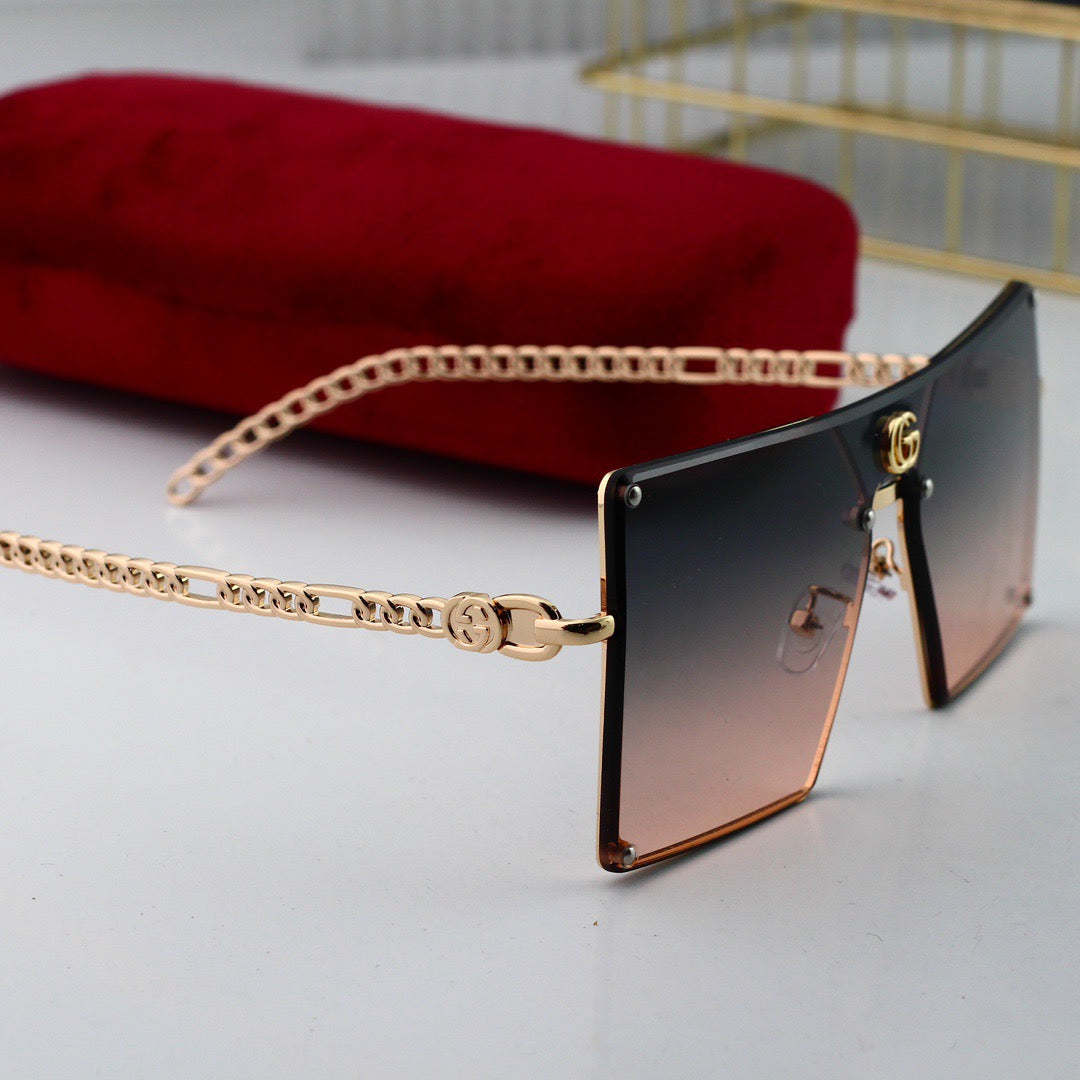 One-Piece Metal Woven Sunglasses