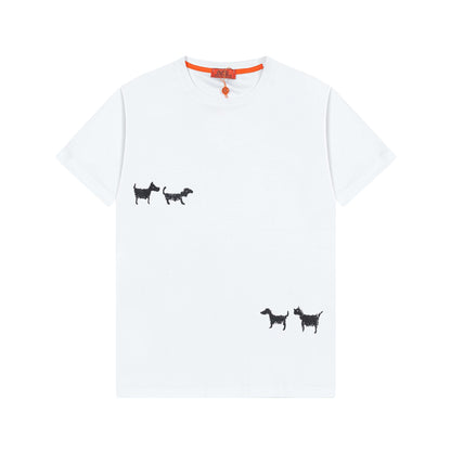 Dog Embroidery T Shirt