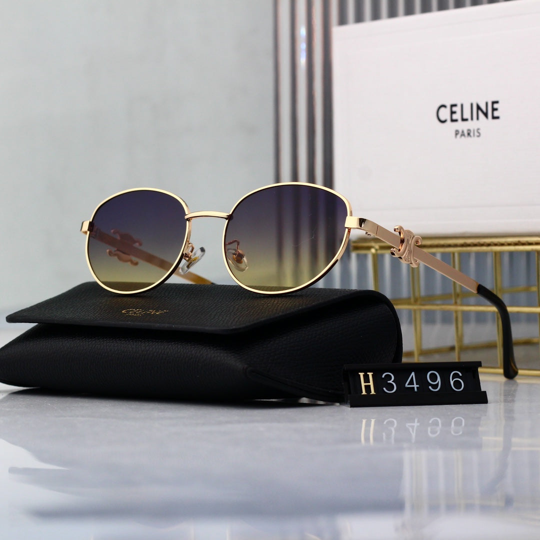 Vintage Metal Frame Round Sunglasses