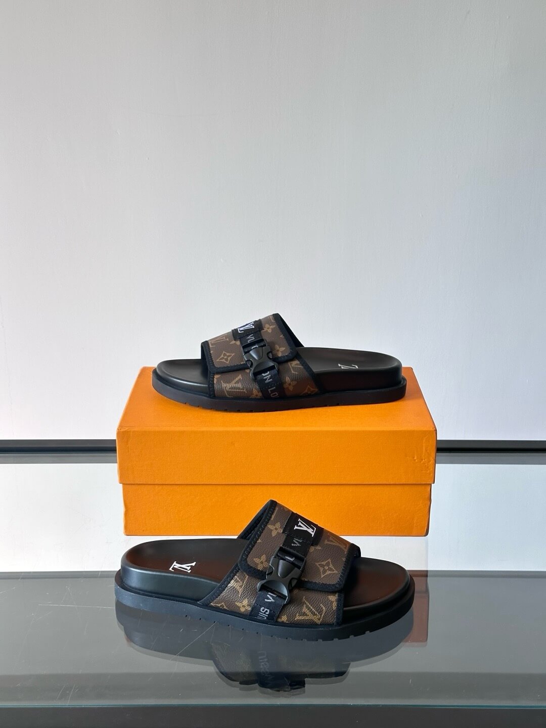 Button-Embellished Slippers