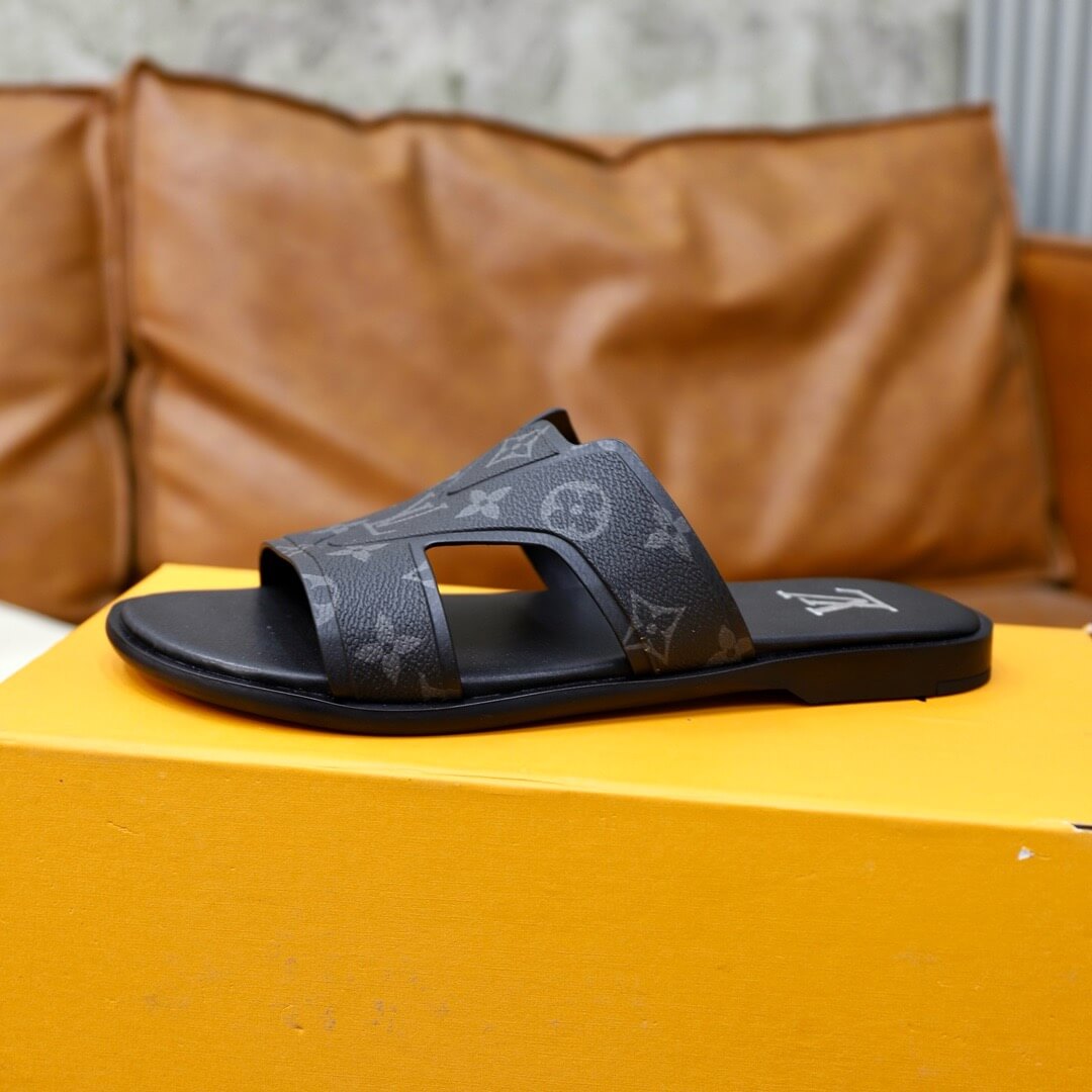 Black Full Print Pattern Slippers