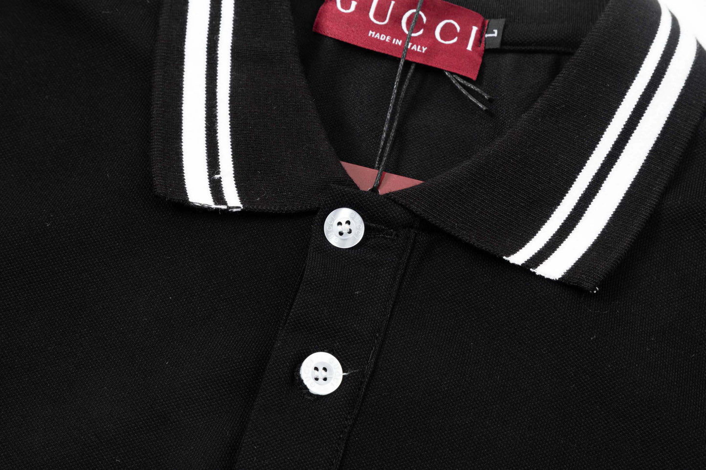 Striped Letters Polo Shirt