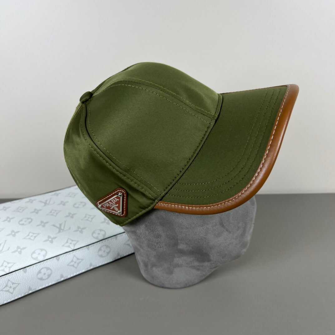 Minimalist Style Patchwork Leather Brim Cap