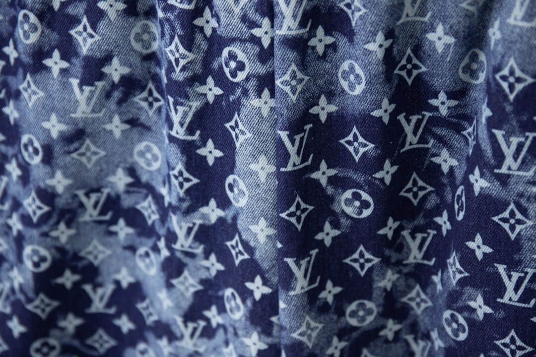 Blue All-Over Gradient Print Shorts