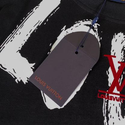 Necklace Letter + Chest Embroidery T-shirt