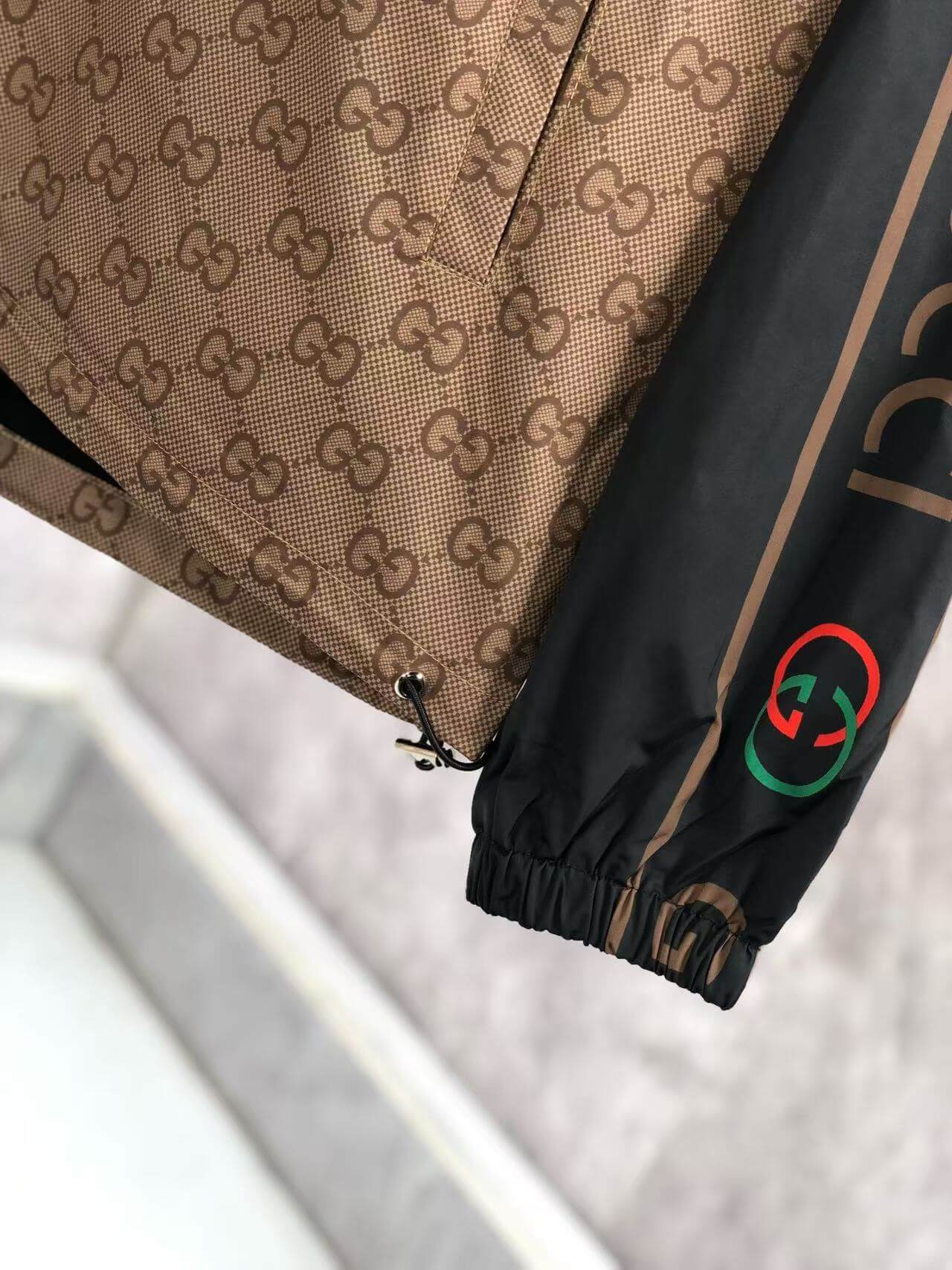 Brown Full-Print Jacket