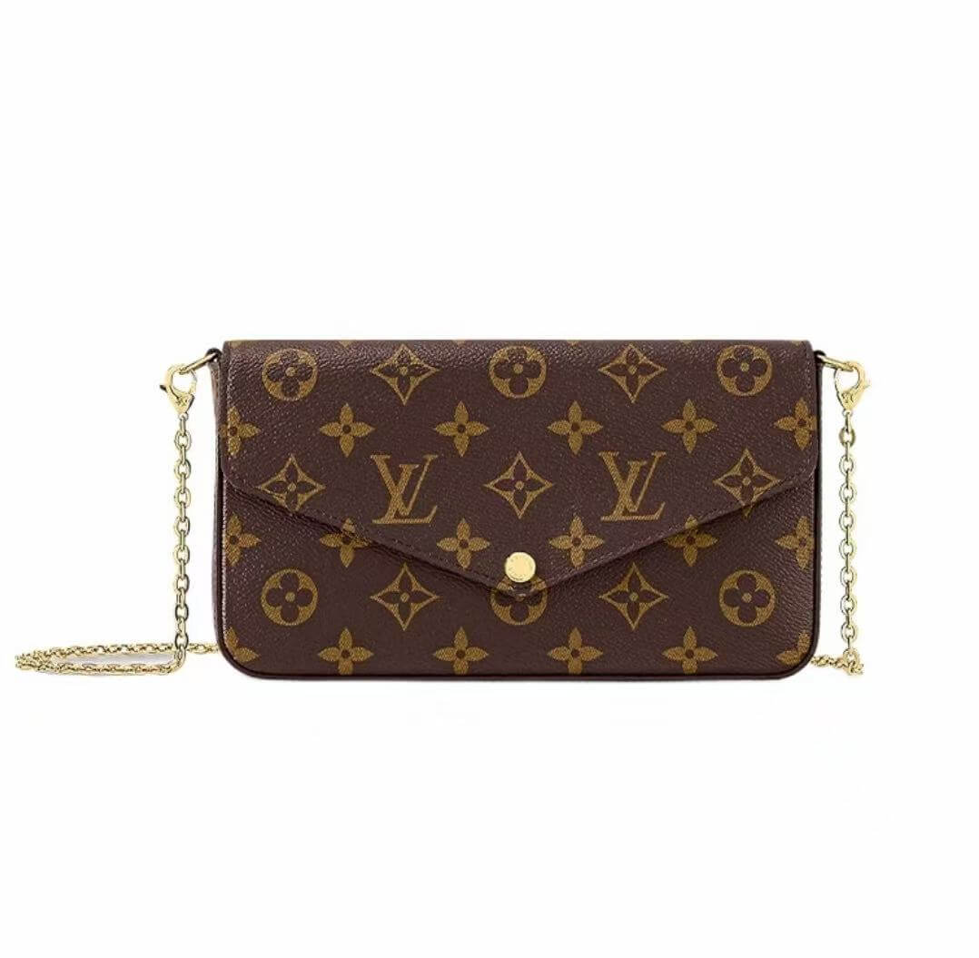 Classic Brown All-Over Print Messenger Bag