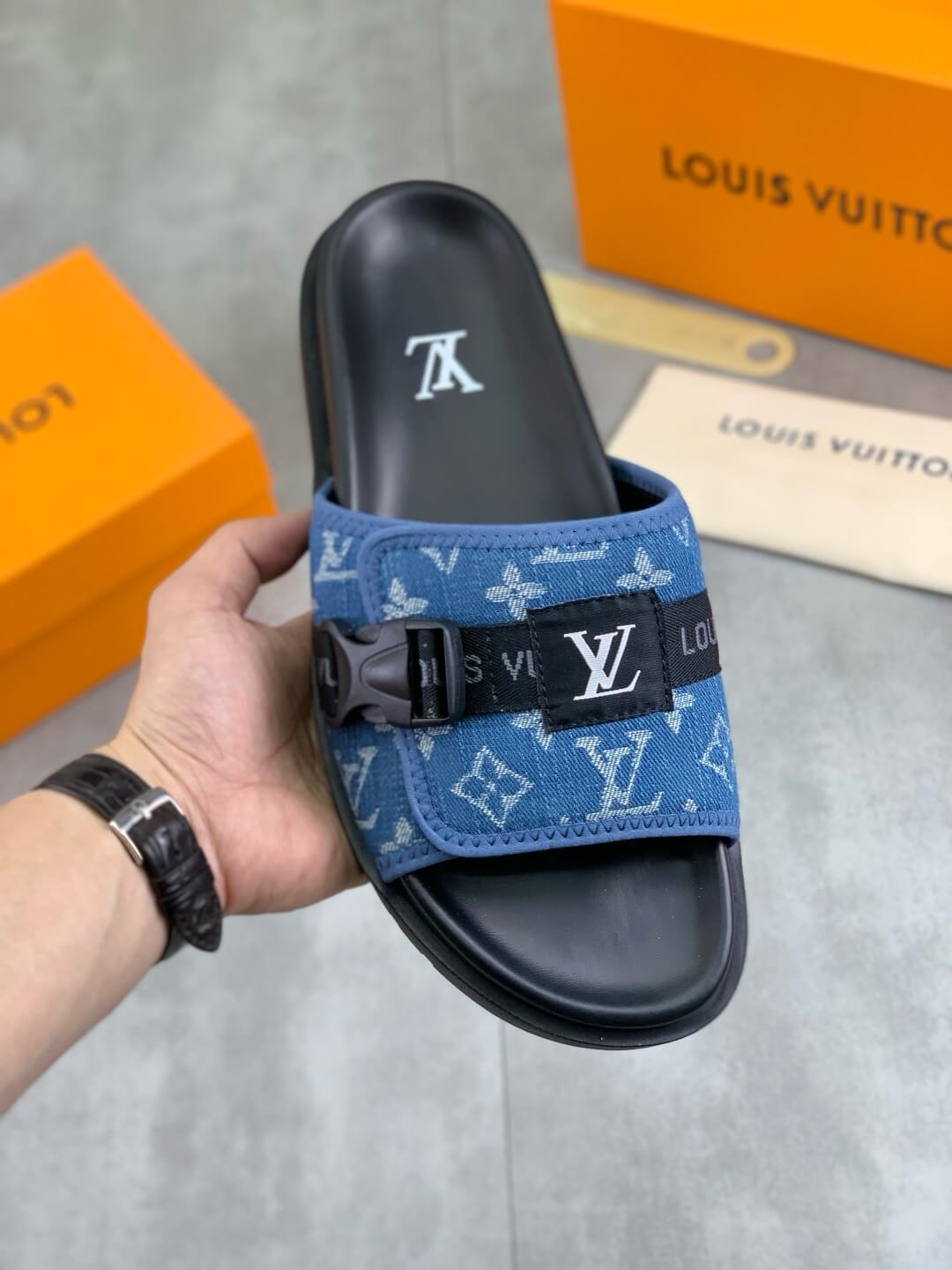 Button-Print Slippers