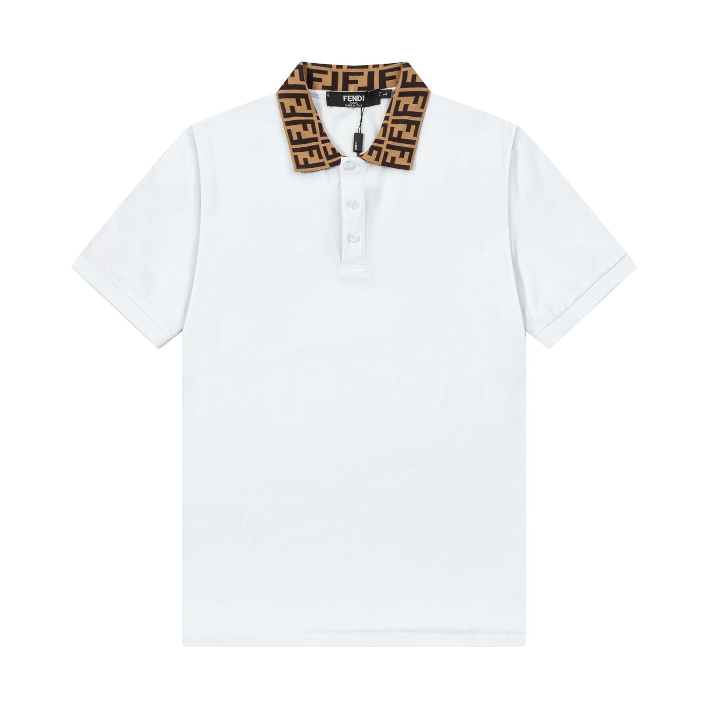 Full Print On Neckline Polo Shirt