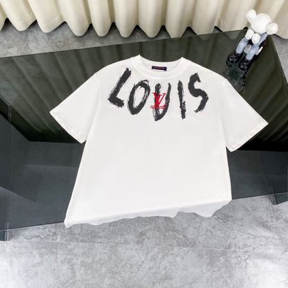 Necklace Letter + Chest Embroidery T-shirt