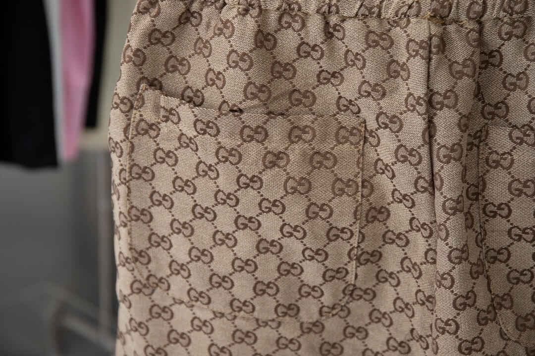 Brown All-Over Print Shorts