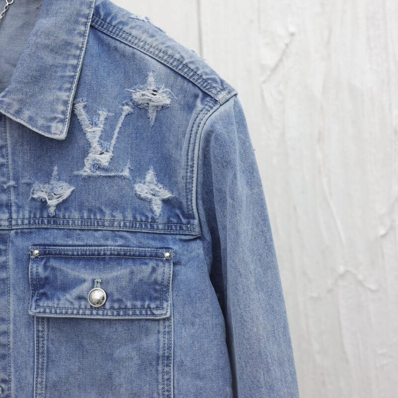 Lightly distressed denim jacket