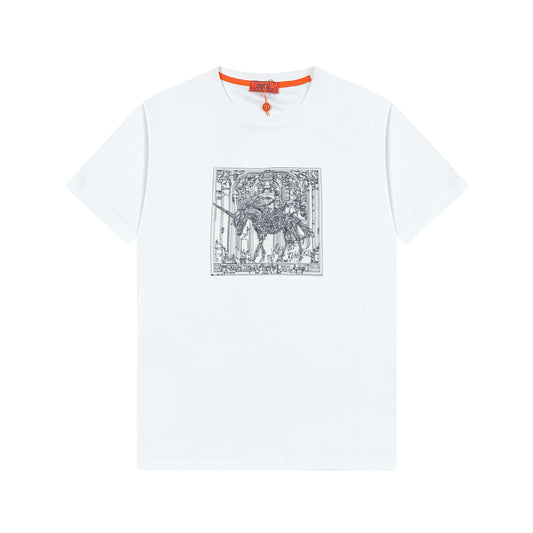 Exquisite Horse Embroidered T-Shirt
