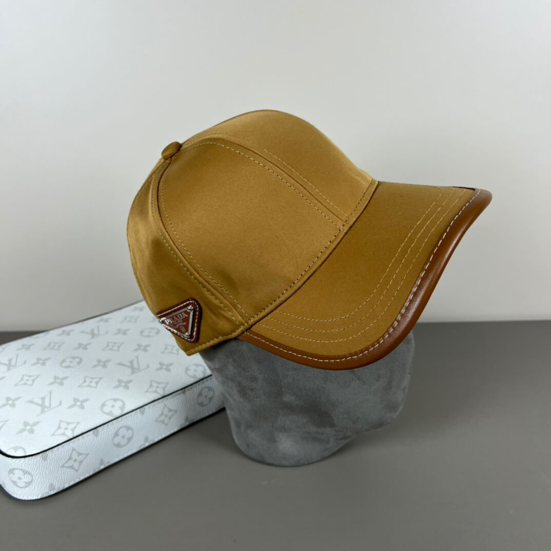 Minimalist Style Patchwork Leather Brim Cap