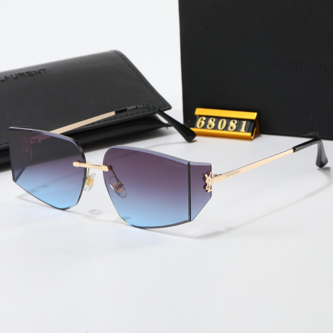 Modern Irregular Shape Frameless Sunglasses