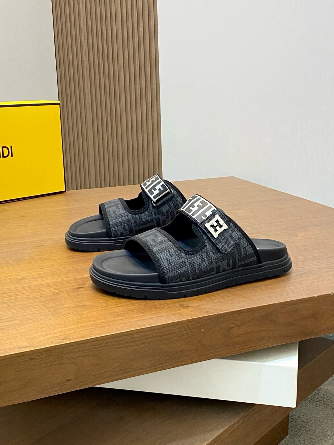 Metallic Double F Slippers
