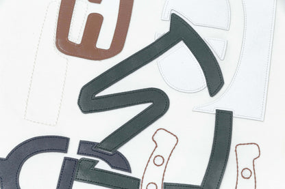 Leather Patch Embroidery T-Shirt