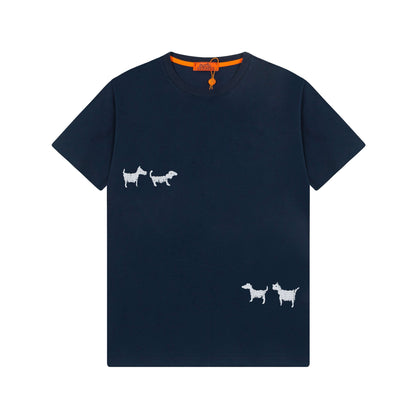 Dog Embroidery T Shirt