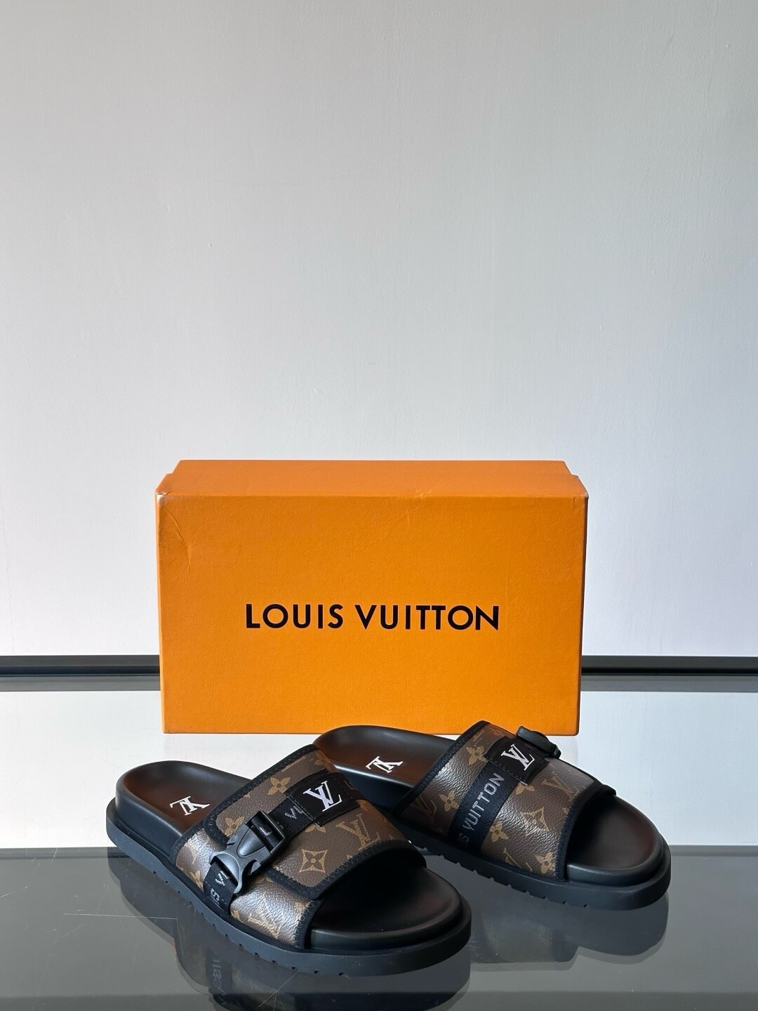 Button-Embellished Slippers
