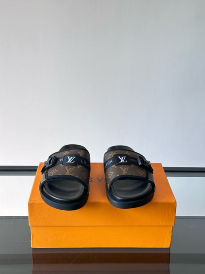 Button-Embellished Slippers