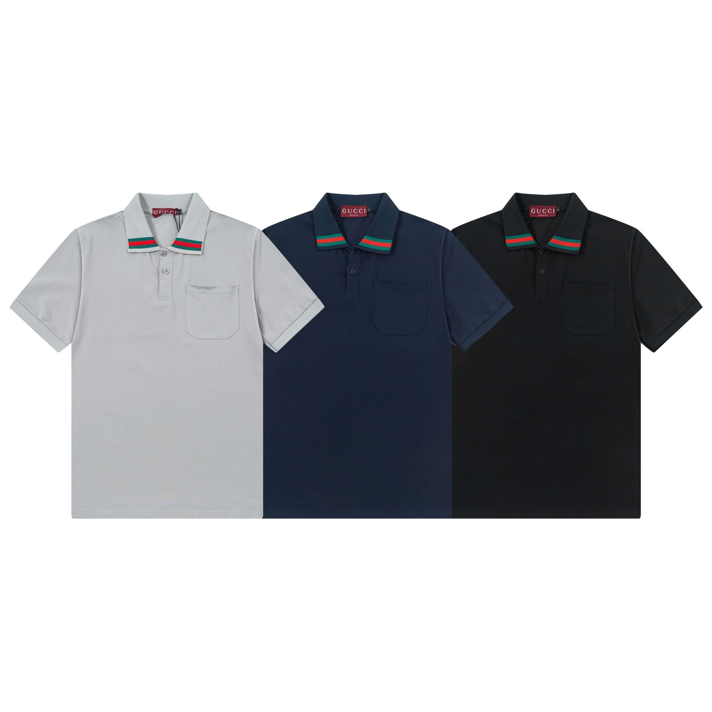 Neckline Stripes Polo Shirt