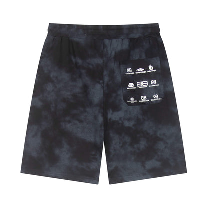 Rendered Embroidered Letter Shorts