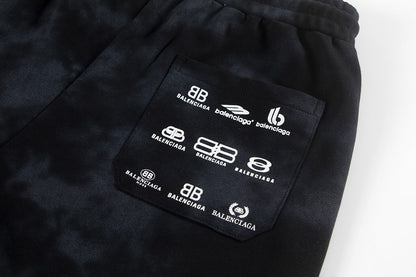 Rendered Embroidered Letter Shorts