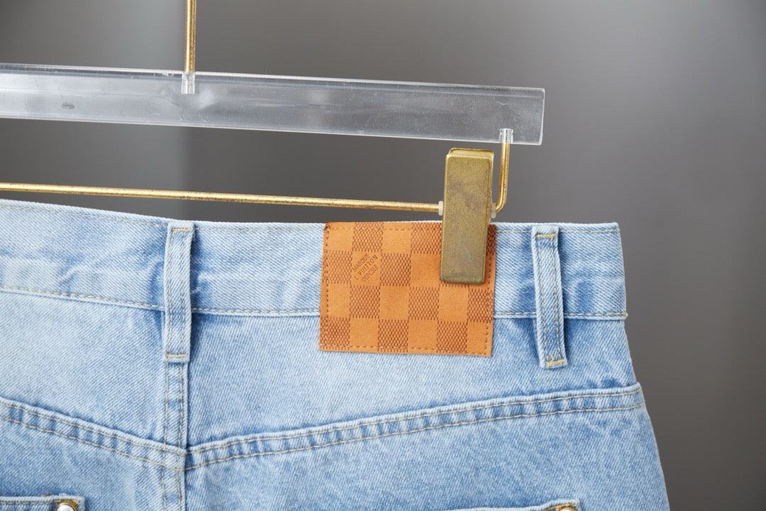 Pocket Letter Embroidered Denim Shirt