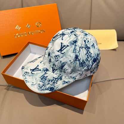 Screen-Printed Satin Fabric Iridescent Cap