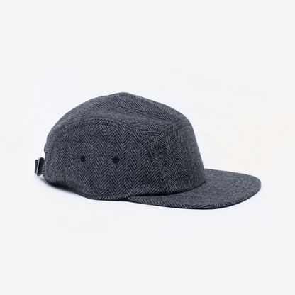 Black & Grey Wool 5-Panel