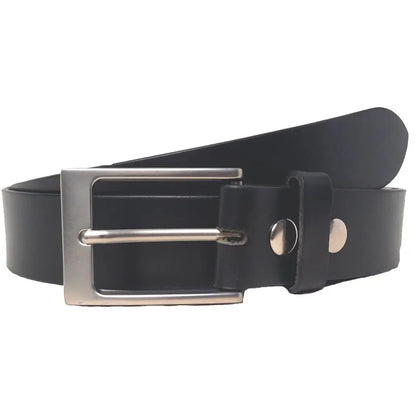 Men's Black Leather Belt 35mm