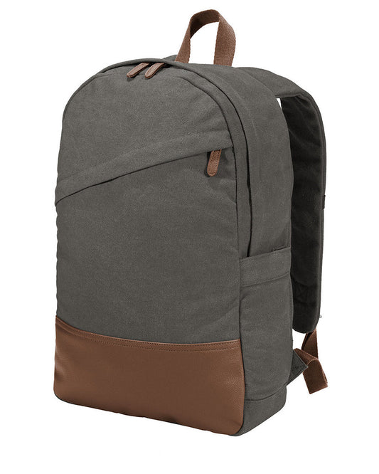 Vintage Cotton-Canvas Laptop Backpack