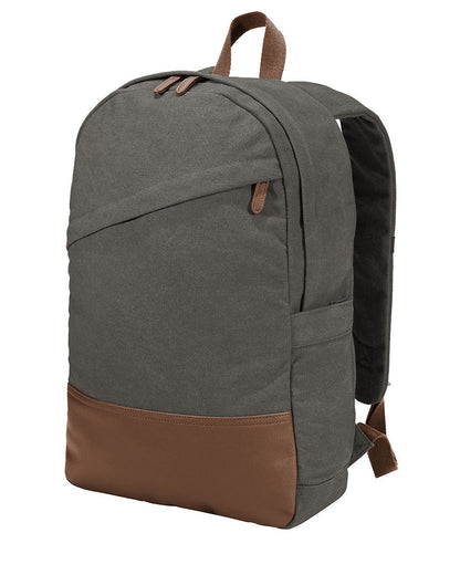 Vintage Cotton-Canvas Laptop Backpack
