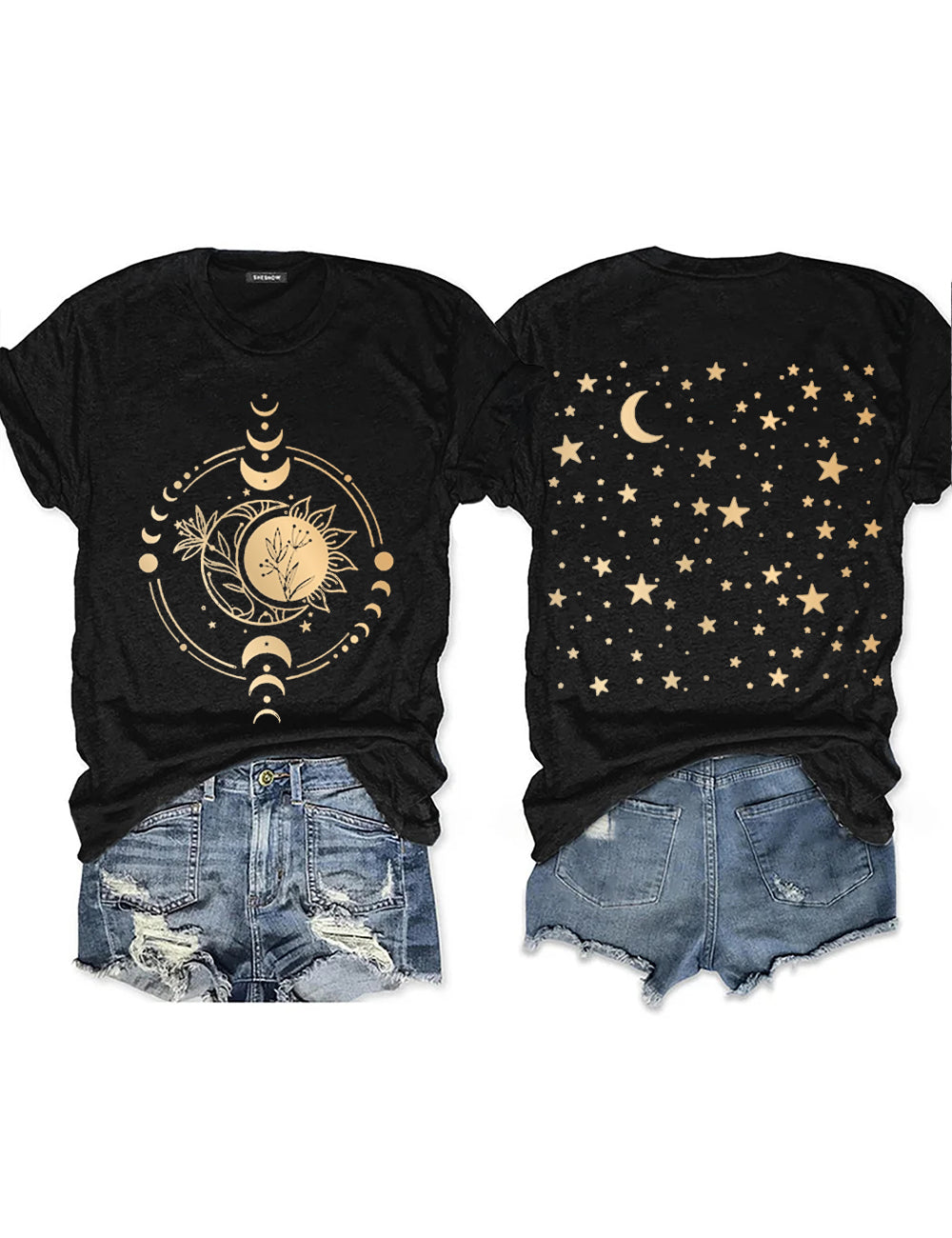 Shiny Mysterious Moon Phase T-shirt