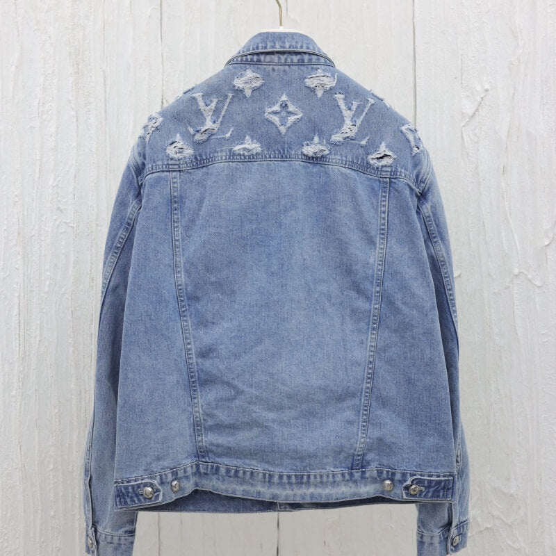 Lightly distressed denim jacket