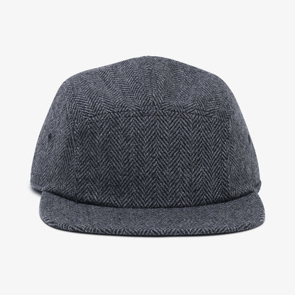 Black & Grey Wool 5-Panel