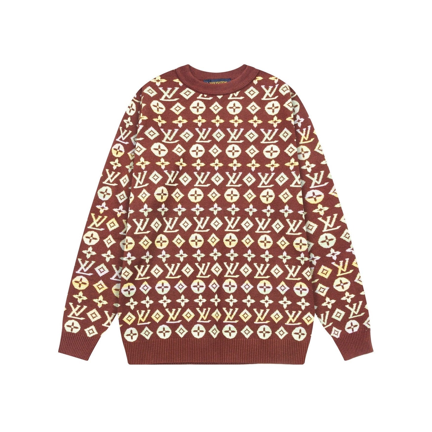 All Over Print Crew Neck Sweater