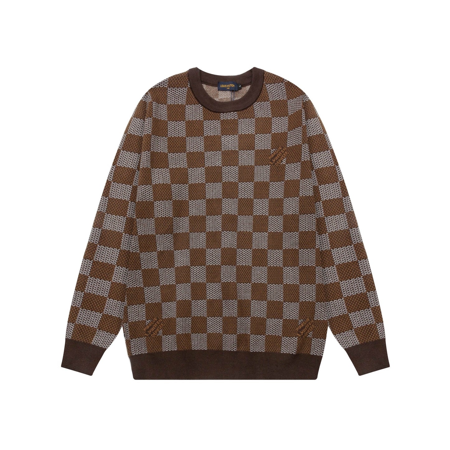 Checkerboard Jacquard Sweater