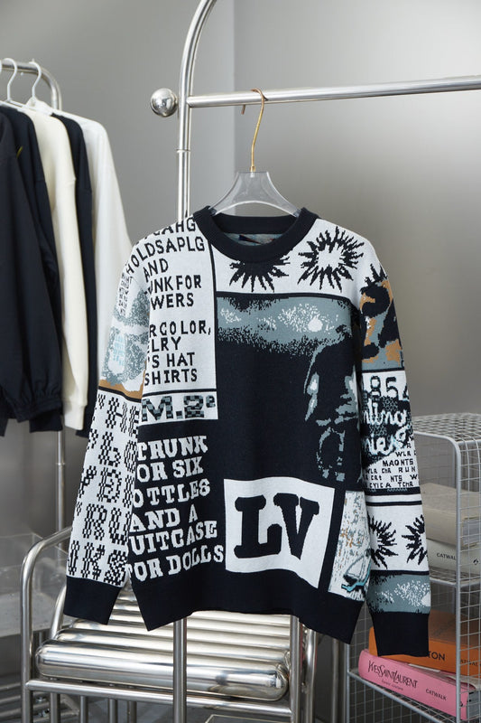 Comic Jacquard Sweater