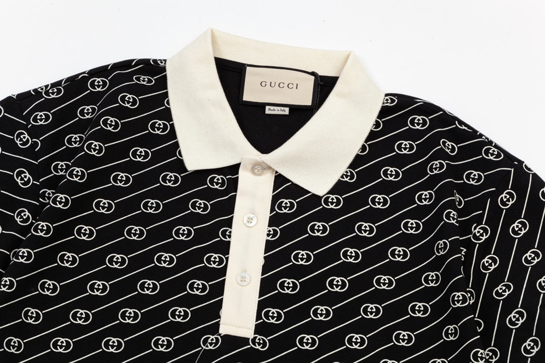 Classic Graphic Print Polo Shirt